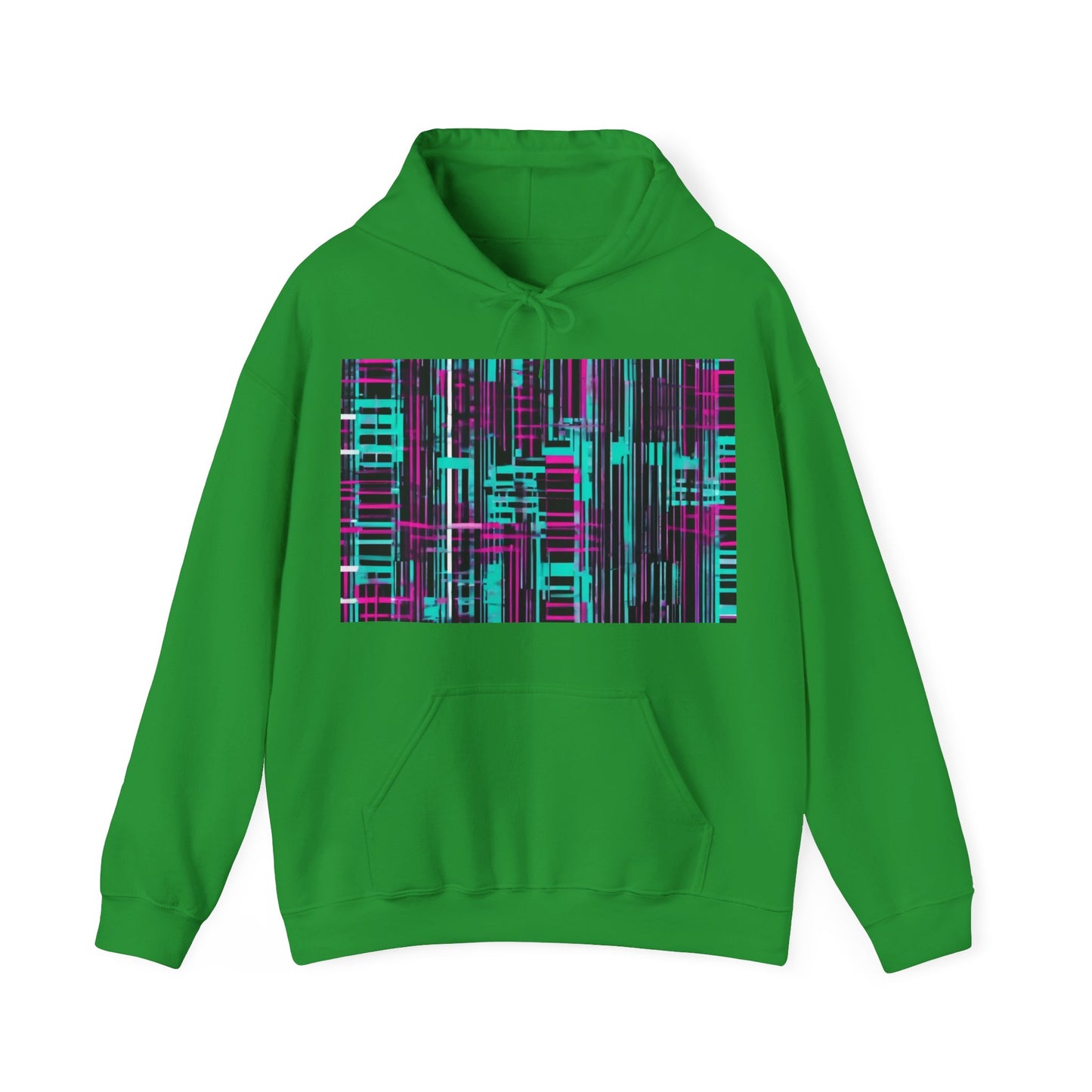 boostlete-field-day-pattern-barcode-retro-0275 — Unisex Heavy Blend Hooded Sweatshirt (Gildan)