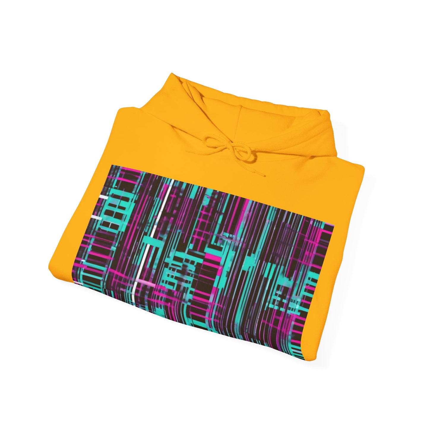 boostlete-field-day-pattern-barcode-retro-0275 — Unisex Heavy Blend Hooded Sweatshirt (Gildan)