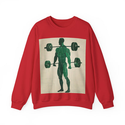 boostlete-boost-mode-scene-deadlift-glitch-blueprint-0044 — Unisex Heavy Blend Crewneck Sweatshirt (Gildan)