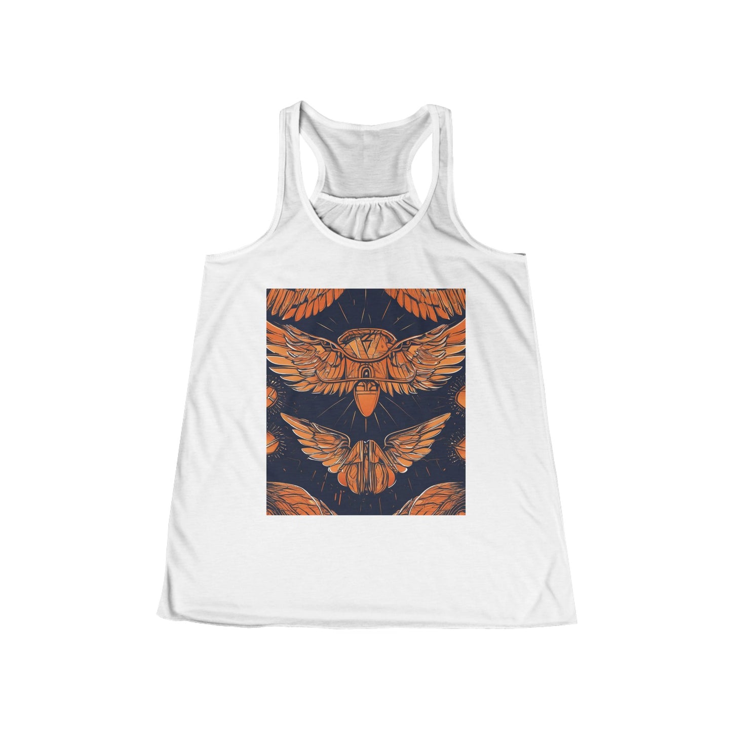 boostlete-field-day-icon-wings-soft-geometric-0298 — Women's Flowy Racerback Tank (B+C 8800)