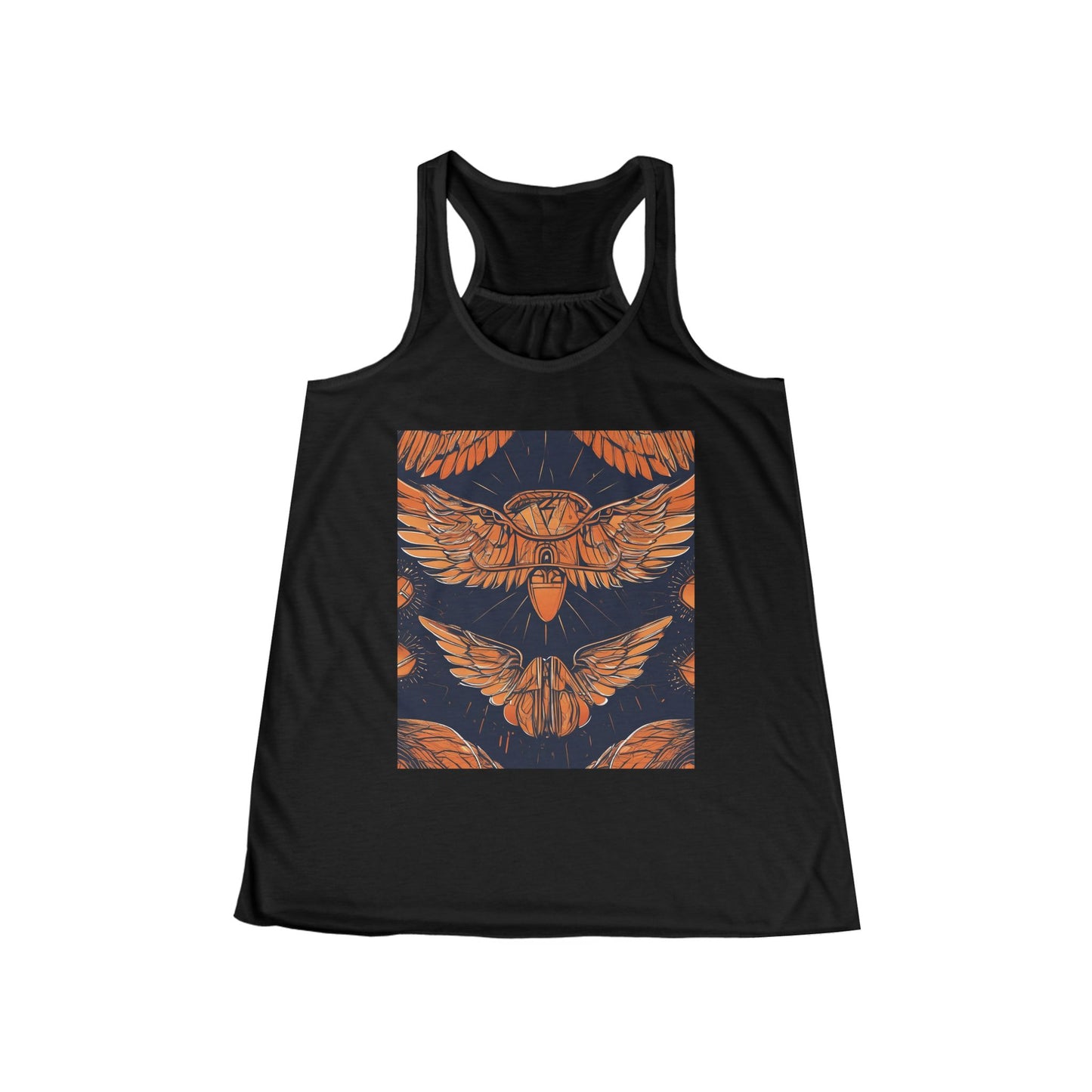 boostlete-field-day-icon-wings-soft-geometric-0298 — Women's Flowy Racerback Tank (B+C 8800)