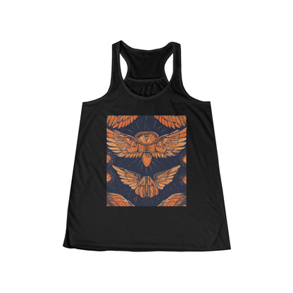 boostlete-field-day-icon-wings-soft-geometric-0298 — Women's Flowy Racerback Tank (B+C 8800)