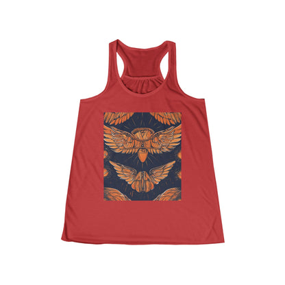 boostlete-field-day-icon-wings-soft-geometric-0298 — Women's Flowy Racerback Tank (B+C 8800)