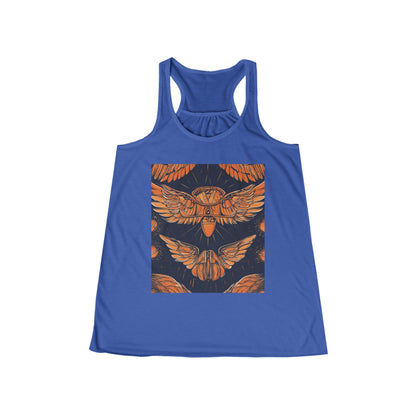 boostlete-field-day-icon-wings-soft-geometric-0298 — Women's Flowy Racerback Tank (B+C 8800)