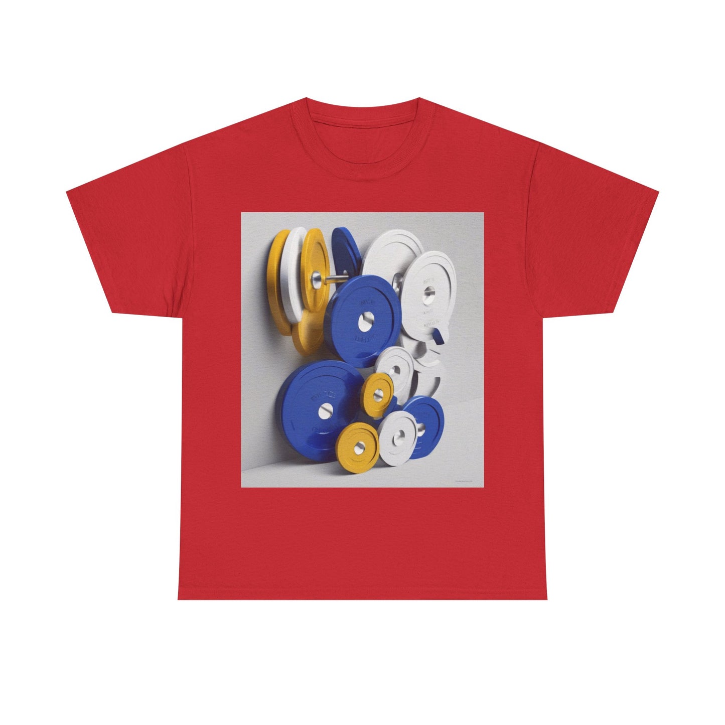 boostlete-field-day-icon-barbell-offset-geometric-0150 — Unisex Heavy Cotton Tee (Gildan 5000)