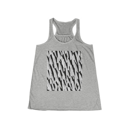 boostlete-iron-intent-pattern-micro-isometric-0199 — Women's Flowy Racerback Tank (B+C 8800)