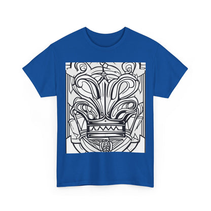 boostlete-boost-mode-icon-crown-offset-line-art-0190 — Unisex Heavy Cotton Tee (Gildan 5000)