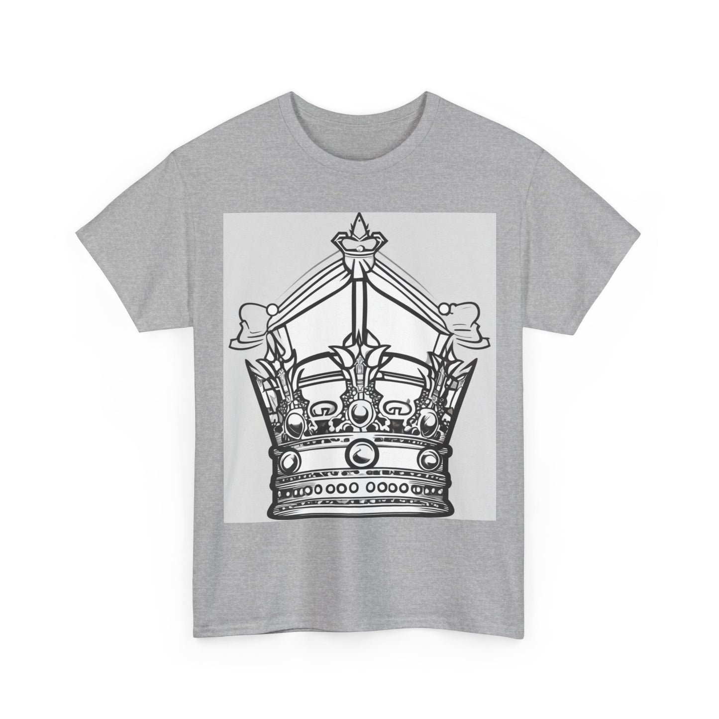 boostlete-quiet-power-icon-crown-outline-badge-0130 — Unisex Heavy Cotton Tee (Gildan 5000)