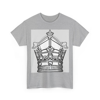 boostlete-quiet-power-icon-crown-outline-badge-0130 — Unisex Heavy Cotton Tee (Gildan 5000)