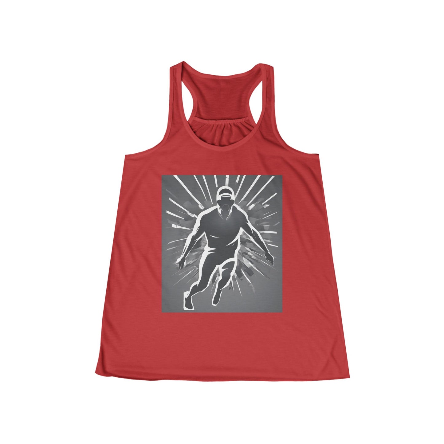 boostlete-iron-intent-scene-sprinter-soft-athletic-0108 — Women's Flowy Racerback Tank (B+C 8800)
