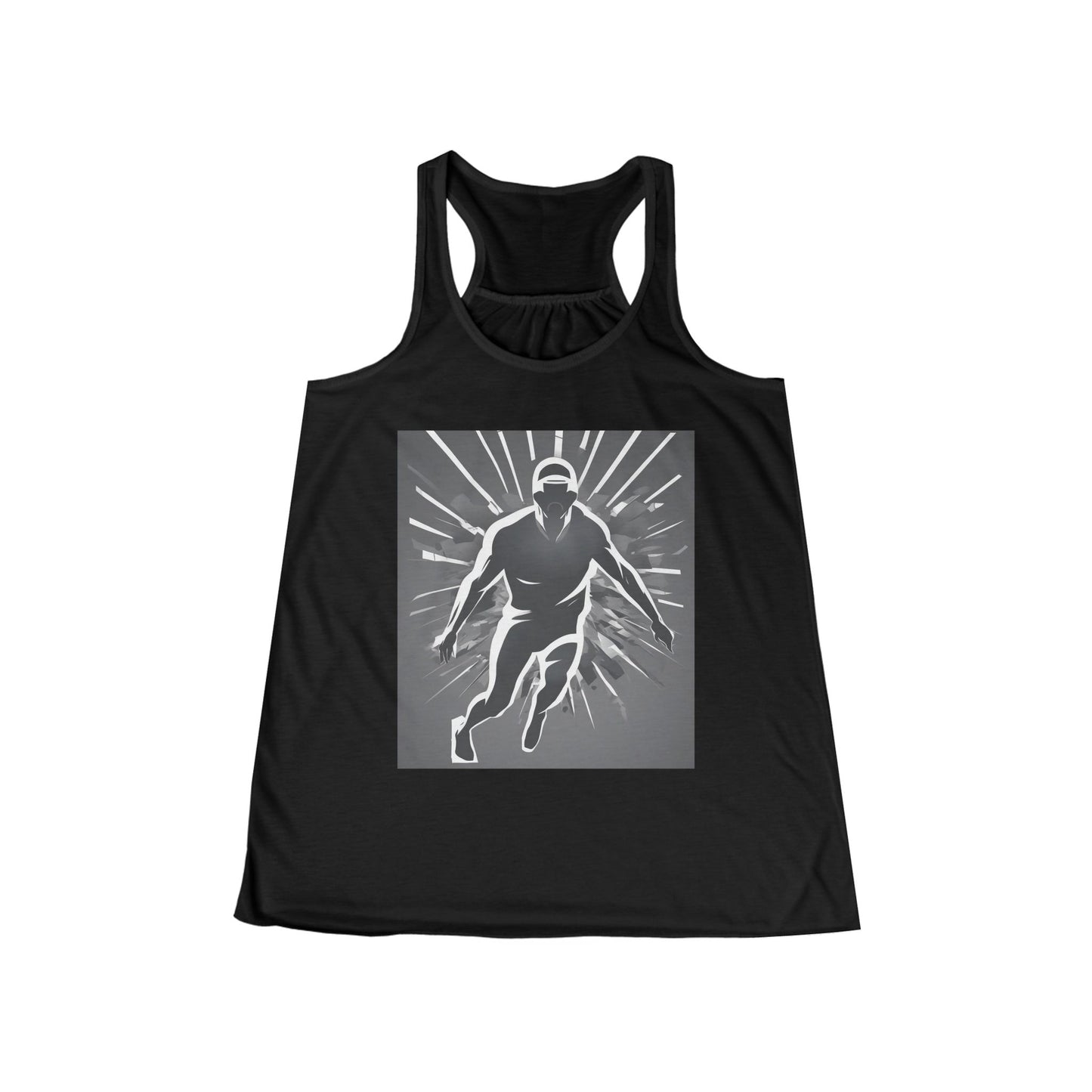 boostlete-iron-intent-scene-sprinter-soft-athletic-0108 — Women's Flowy Racerback Tank (B+C 8800)
