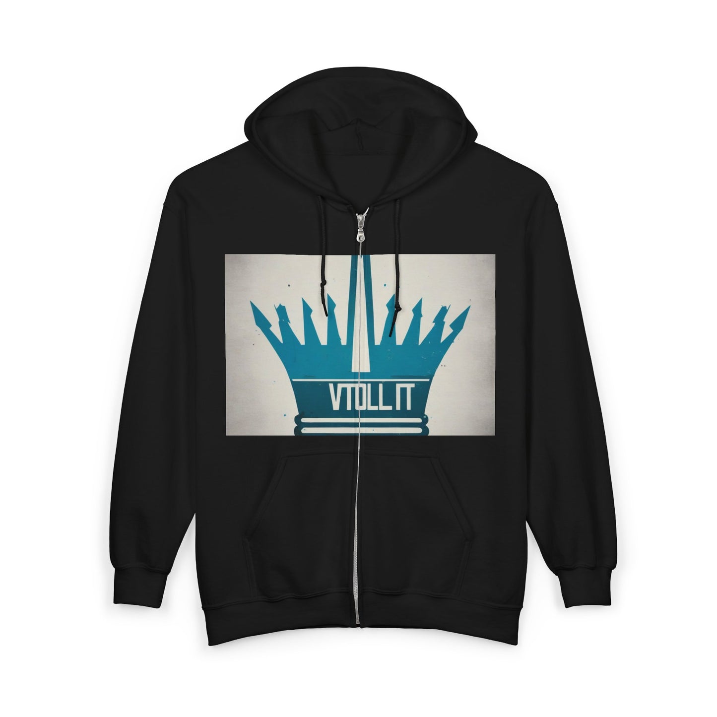boostlete-am-crew-icon-crown-matte-industrial-0058 — Unisex Heavy Blend Full-Zip Hooded Sweatshirt