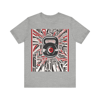 boostlete-recovery-progress-icon-kettlebell-outline-industrial-0366 — Unisex Jersey Short Sleeve (B+C 3001)