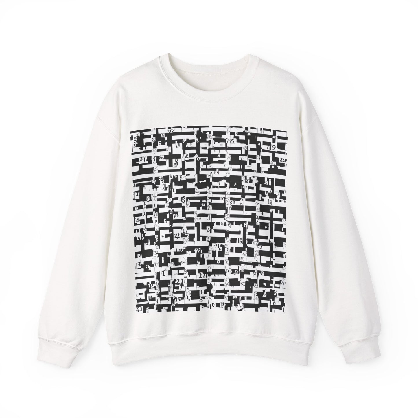 boostlete-iron-intent-pattern-plate-number-badge-0171 — Unisex Heavy Blend Crewneck Sweatshirt (Gildan)