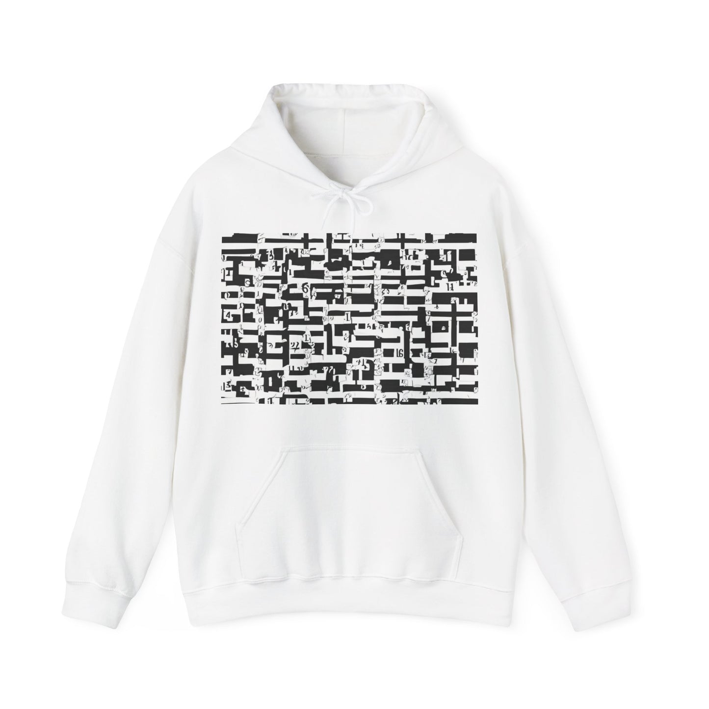 boostlete-iron-intent-pattern-plate-number-badge-0171 — Unisex Heavy Blend Hooded Sweatshirt (Gildan)