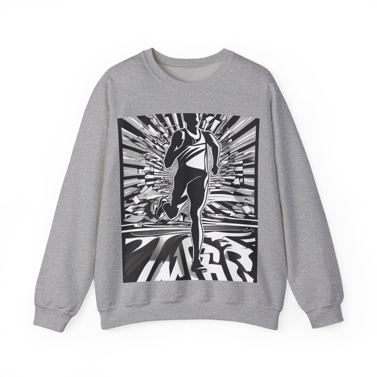 boostlete-field-day-scene-marathoner-3d-athletic-0116 — Unisex Heavy Blend Crewneck Sweatshirt (Gildan)