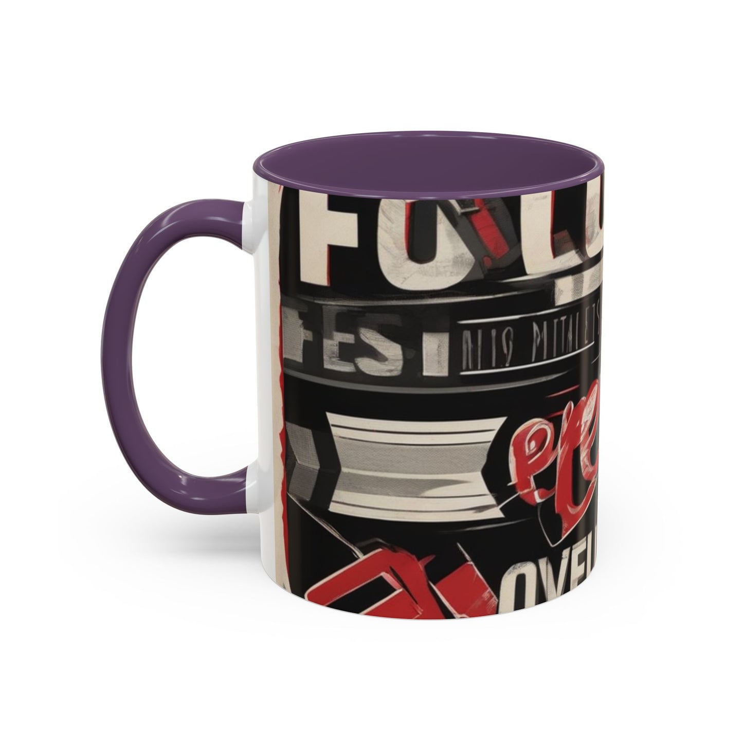 boostlete-mile-by-mile-type-focus-over-feelings-split-retro-0841 — Accent Mug 11/15oz