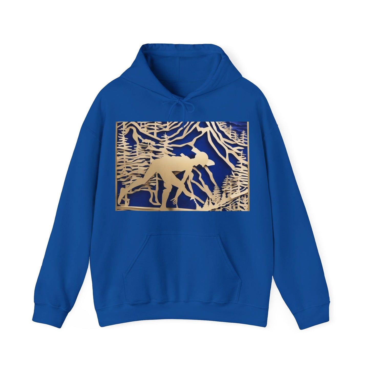 boostlete-recovery-progress-scene-trail-3d-paper-0176 — Unisex Heavy Blend Hooded Sweatshirt (Gildan)
