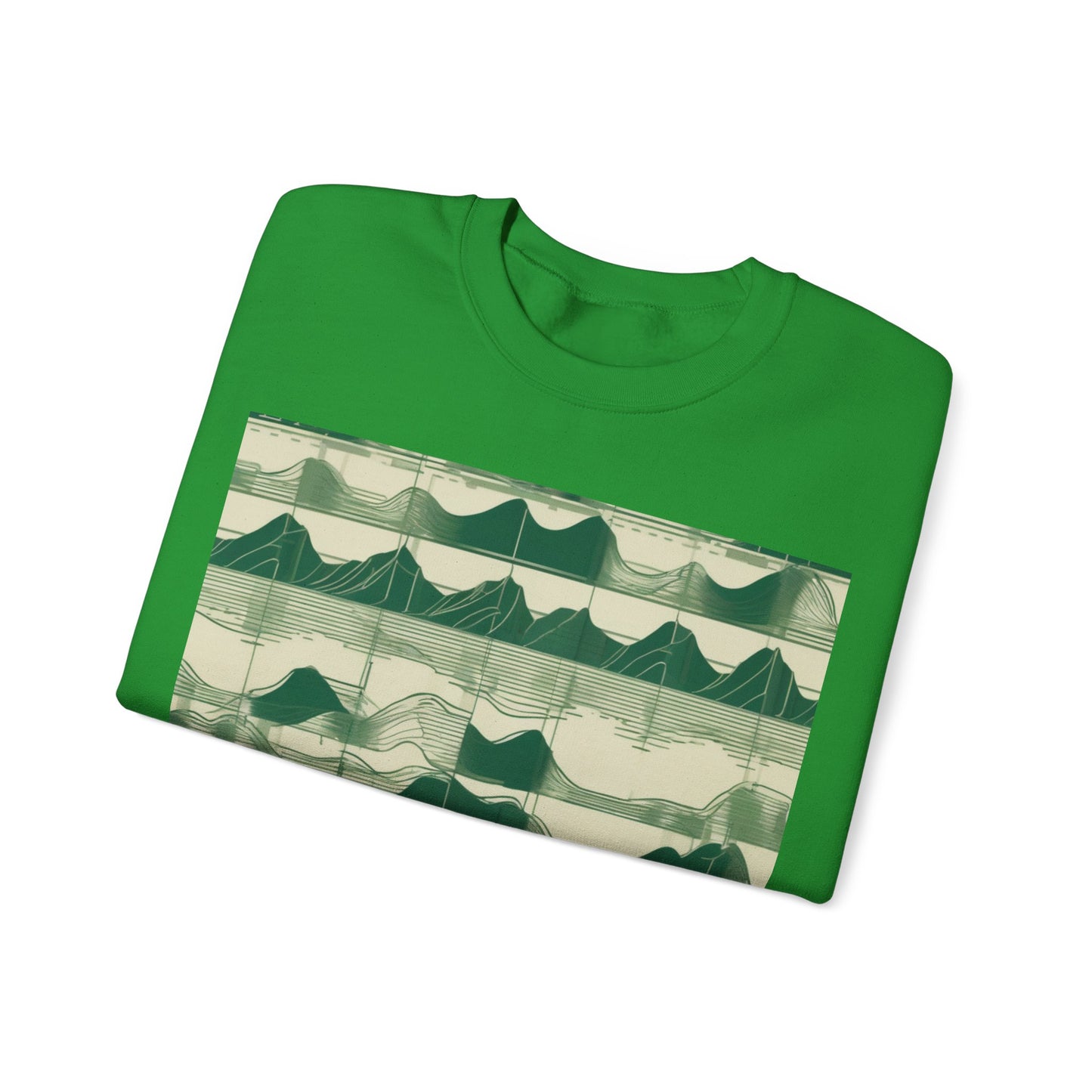 boostlete-mile-by-mile-pattern-audio-blueprint-0971 — Unisex Heavy Blend Crewneck (G18000)