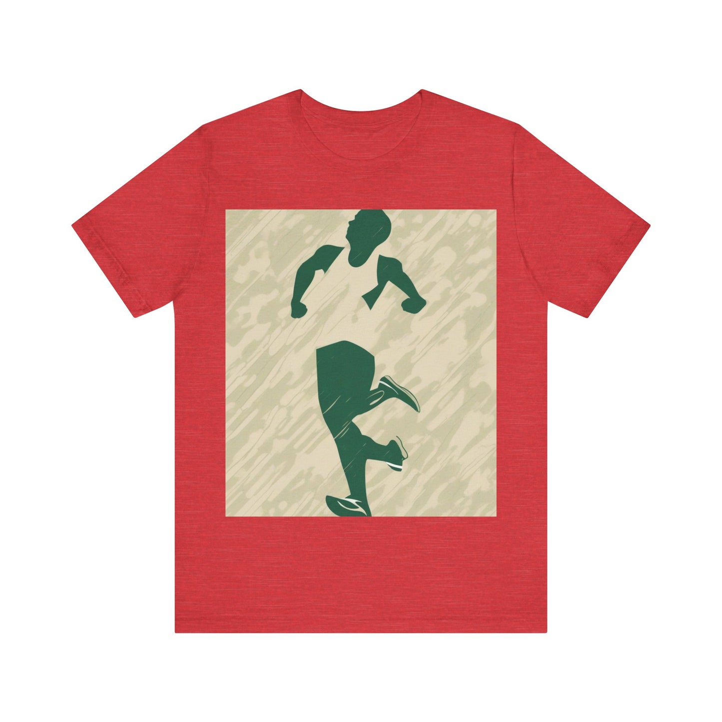 boostlete-am-crew-icon-runner-grainy-blueprint-0134 — Unisex Jersey Short Sleeve (B+C 3001)