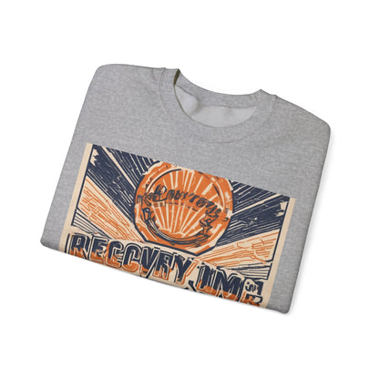 boostlete-boost-mode-type-recovery-progress-outline-over-solid-badge-0161 — Unisex Heavy Blend Crewneck Sweatshirt (Gildan)