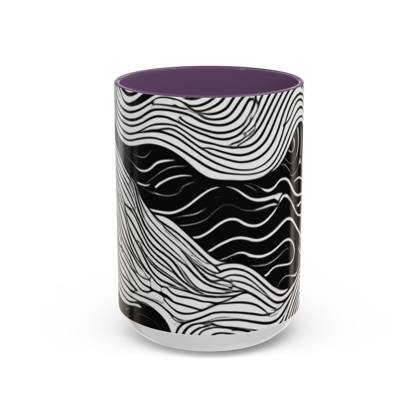 boostlete-field-day-pattern-topographic-line-art-0239 — Accent Mug 11oz/15oz