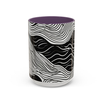 boostlete-field-day-pattern-topographic-line-art-0239 — Accent Mug 11oz/15oz