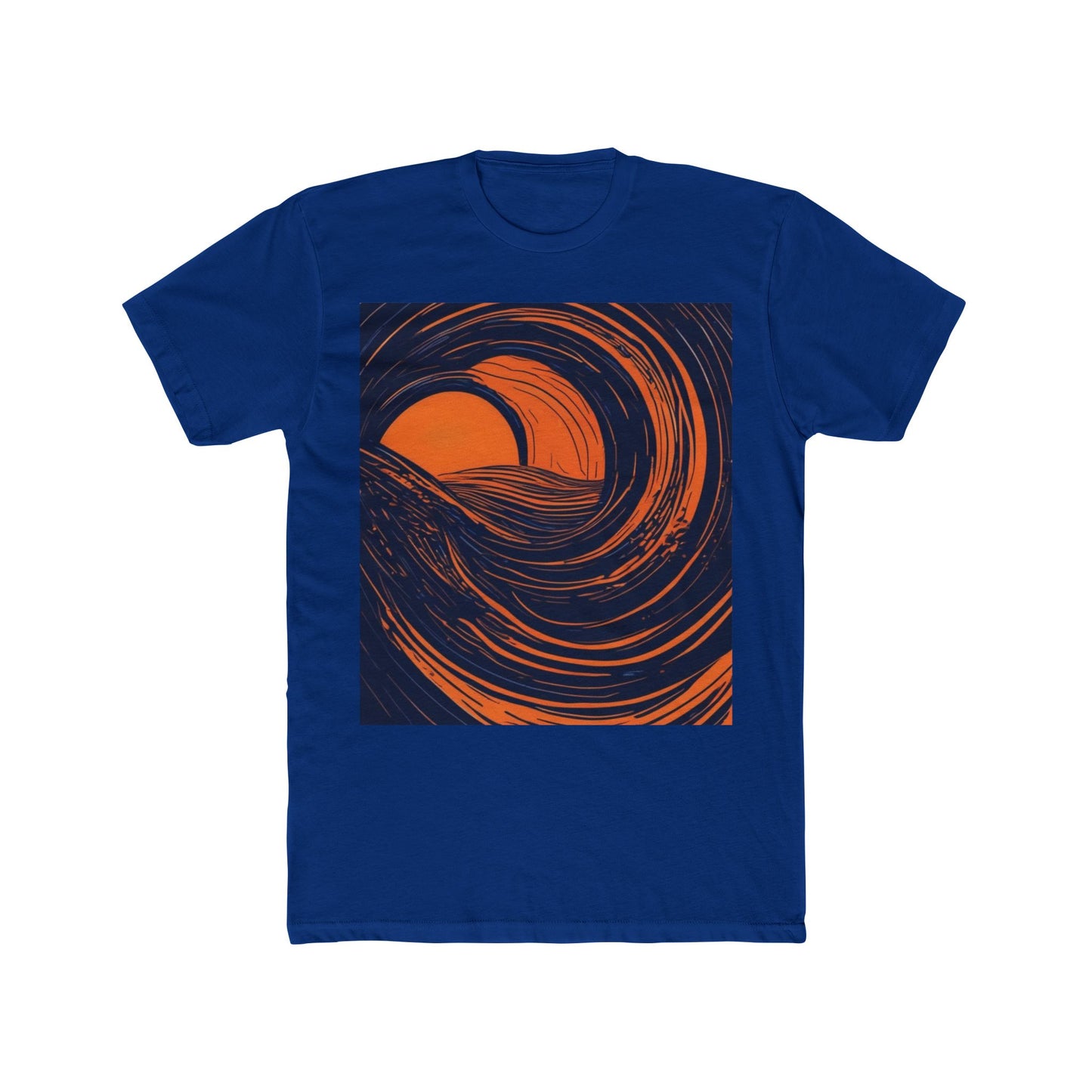 boostlete-rise-grind-icon-sunrise-speed-line-art-0202 — Unisex Cotton Crew Tee (NL 3600)