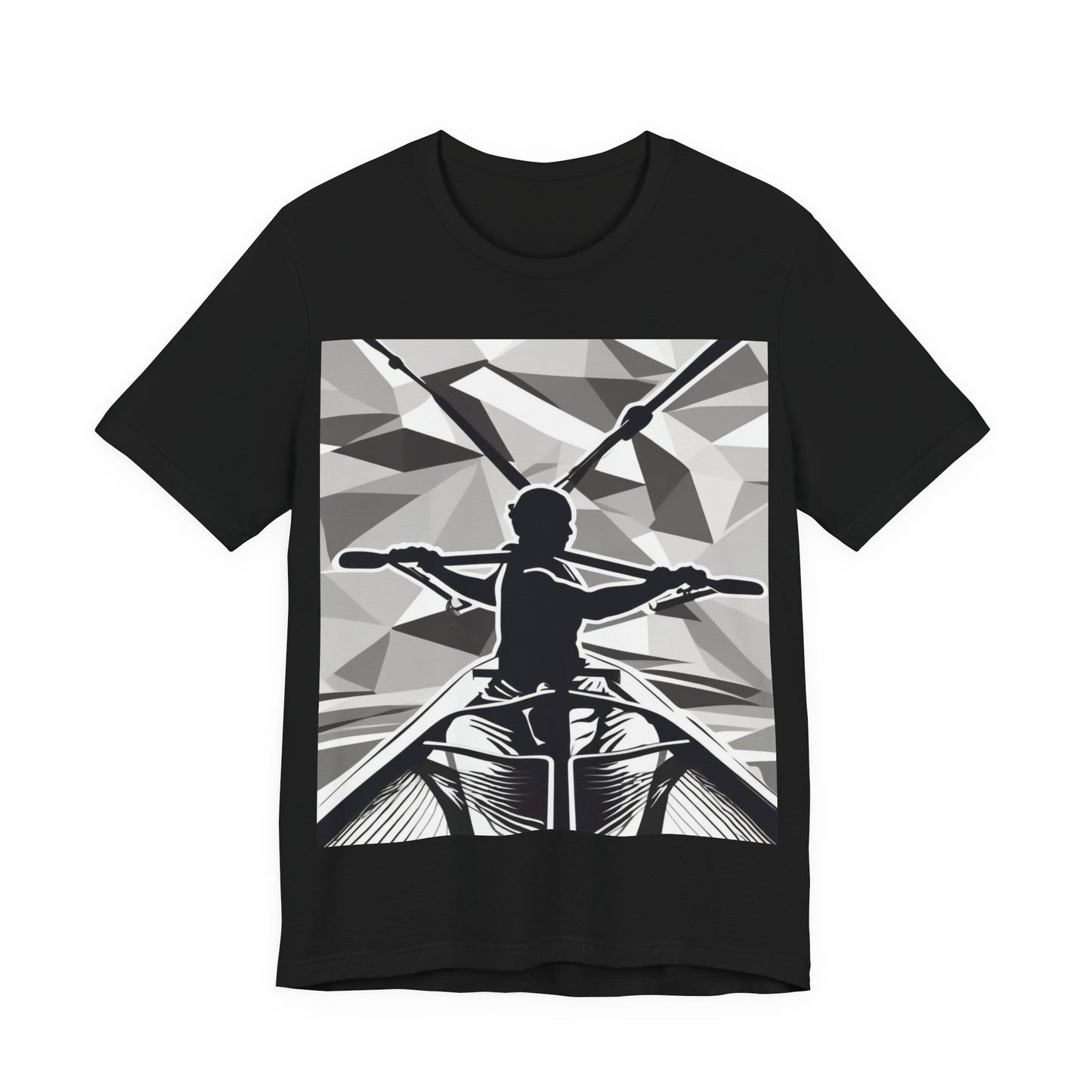 boostlete-am-crew-scene-rower-outline-geometric-0060 — Unisex Jersey Short Sleeve (B+C 3001)