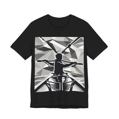 boostlete-am-crew-scene-rower-outline-geometric-0060 — Unisex Jersey Short Sleeve (B+C 3001)