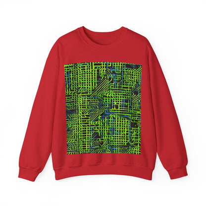 boostlete-quiet-power-pattern-stair-steps-industrial-0751 — Unisex Heavy Blend Crewneck (G18000)