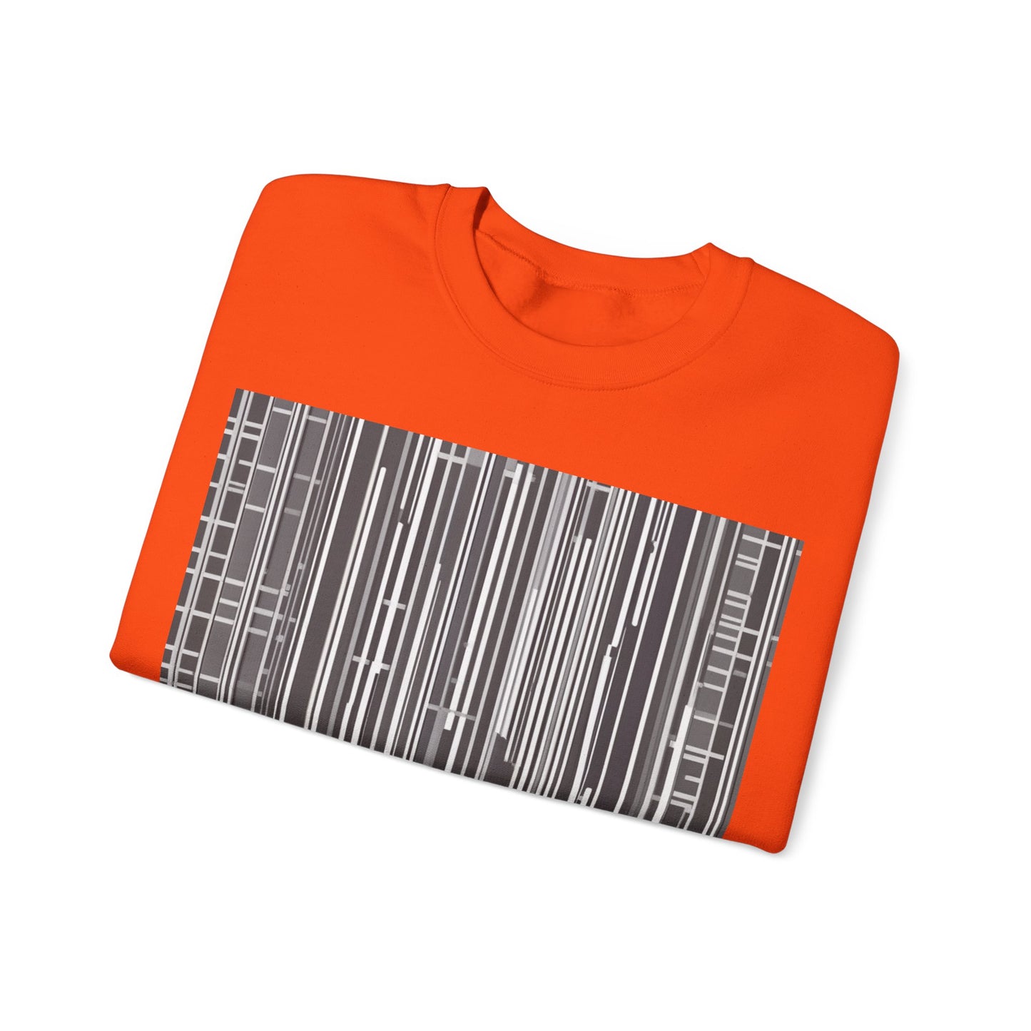 boostlete-boost-mode-pattern-barcode-blueprint-0463 — Unisex Heavy Blend Crewneck (G18000)