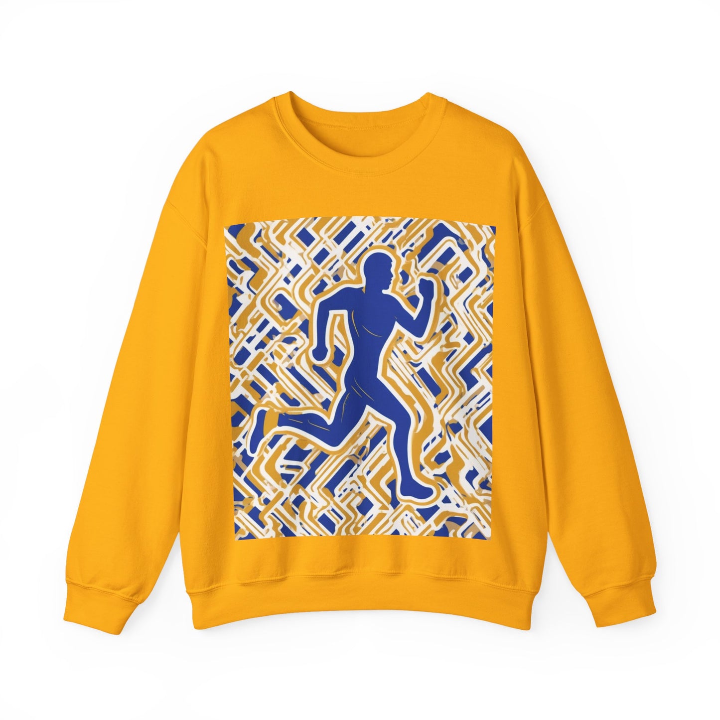 boostlete-pr-season-icon-runner-outline-industrial-0170 — Unisex Heavy Blend Crewneck Sweatshirt (Gildan)