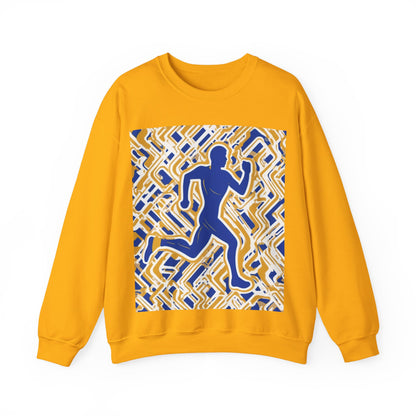 boostlete-pr-season-icon-runner-outline-industrial-0170 — Unisex Heavy Blend Crewneck Sweatshirt (Gildan)