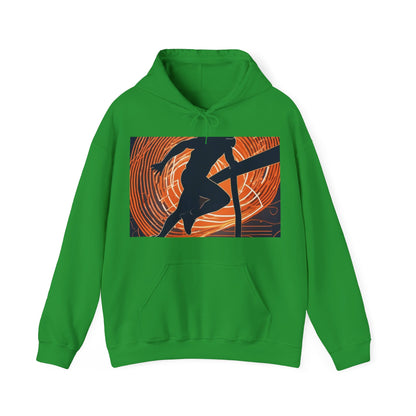 boostlete-iron-intent-scene-hurdler-neon-modern-0264 — Unisex Heavy Blend Hooded Sweatshirt (Gildan)