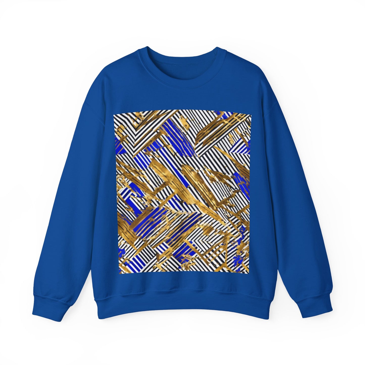 boostlete-boost-mode-pattern-diagonal-monoline-0015 — Unisex Heavy Blend Crewneck Sweatshirt (Gildan)