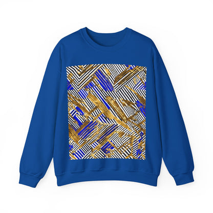 boostlete-boost-mode-pattern-diagonal-monoline-0015 — Unisex Heavy Blend Crewneck Sweatshirt (Gildan)