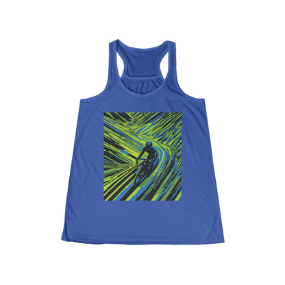 boostlete-am-crew-scene-cyclist-speed-isometric-0064 — Women's Flowy Racerback Tank (B+C 8800)