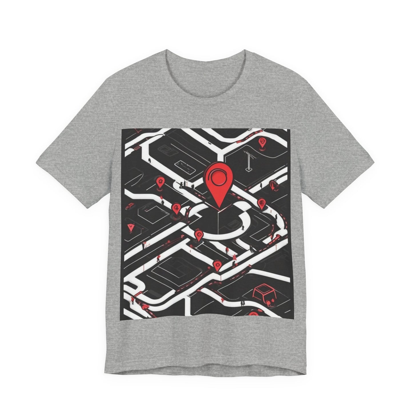 boostlete-am-crew-icon-map-matte-isometric-0094 — Unisex Jersey Short Sleeve (B+C 3001)