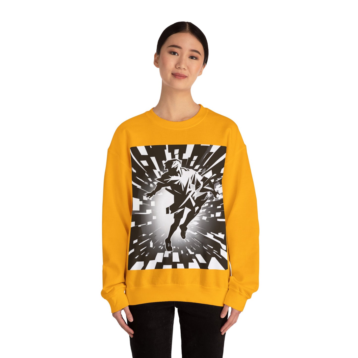 boostlete-am-crew-scene-sprinter-high-modern-0312 — Unisex Heavy Blend Crewneck Sweatshirt (Gildan)