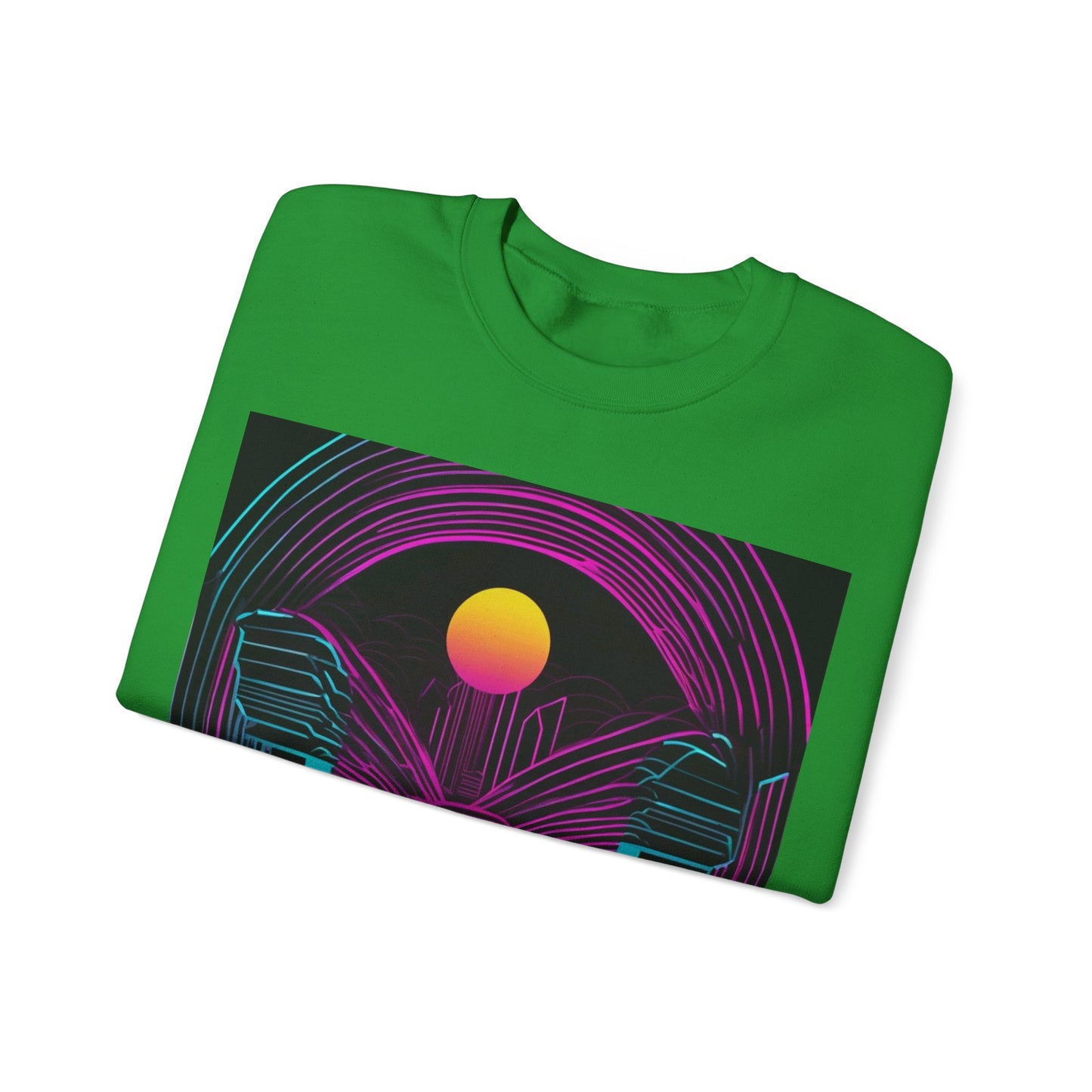 boostlete-rise-grind-icon-sunrise-motion-paper-0962 — Unisex Heavy Blend Crewneck (G18000)