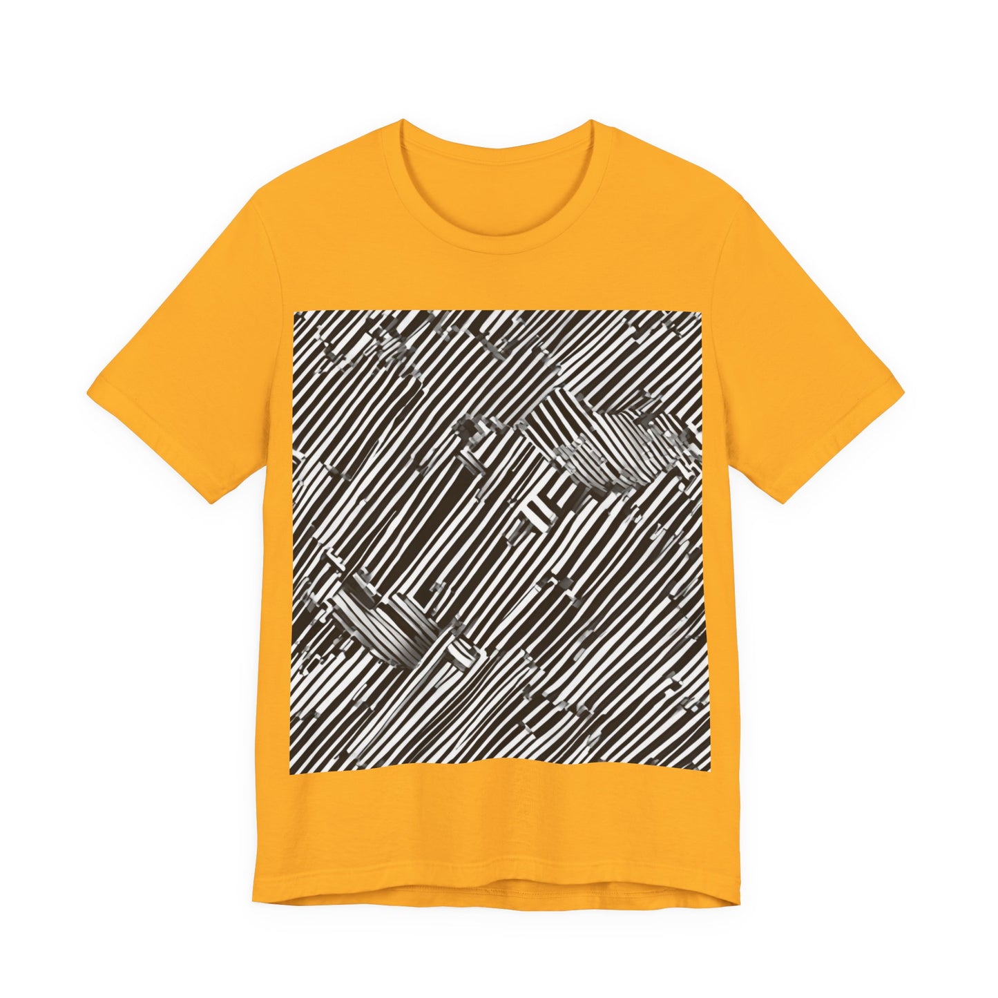 boostlete-mile-by-mile-pattern-barcode-monoline-0059 — Unisex Jersey Short Sleeve (B+C 3001)