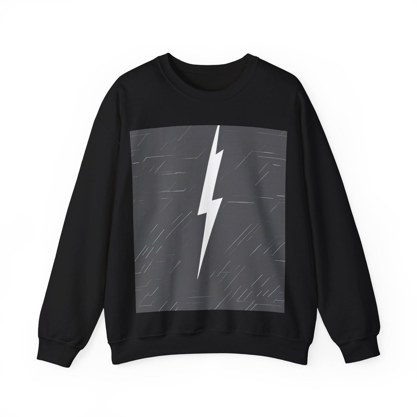 boostlete-am-crew-icon-lightning-glitch-vector-0590 — Unisex Heavy Blend Crewneck (G18000)