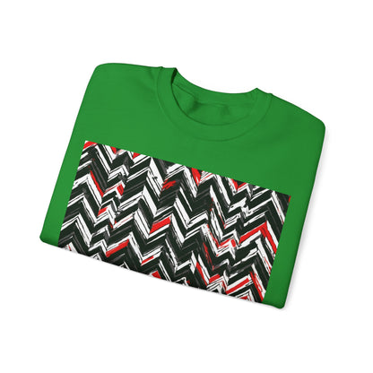boostlete-am-crew-pattern-chevron-geometric-0659 — Unisex Heavy Blend Crewneck (G18000)
