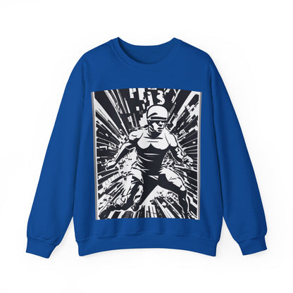 boostlete-field-day-scene-sprinter-halftone-bold-0148 — Unisex Heavy Blend Crewneck Sweatshirt (Gildan)