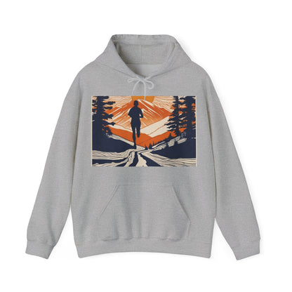 boostlete-iron-intent-scene-trail-glitch-badge-0100 — Unisex Heavy Blend Hooded Sweatshirt (Gildan)