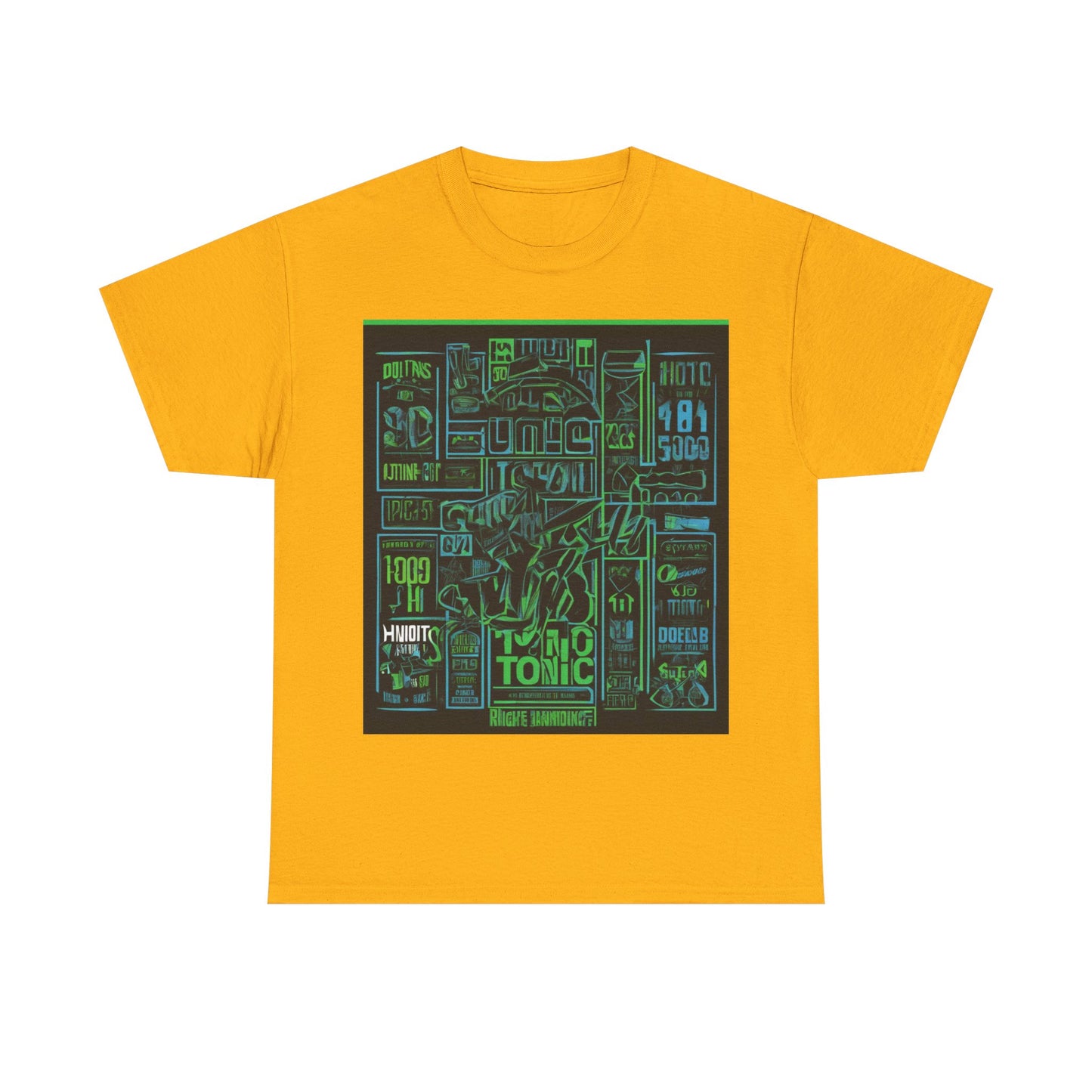 boostlete-field-day-type-gym-tonic-h2o-outline-over-solid-geometric-0249 — Unisex Heavy Cotton Tee (Gildan 5000)