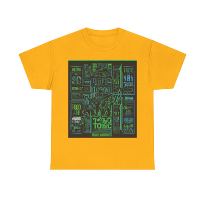 boostlete-field-day-type-gym-tonic-h2o-outline-over-solid-geometric-0249 — Unisex Heavy Cotton Tee (Gildan 5000)