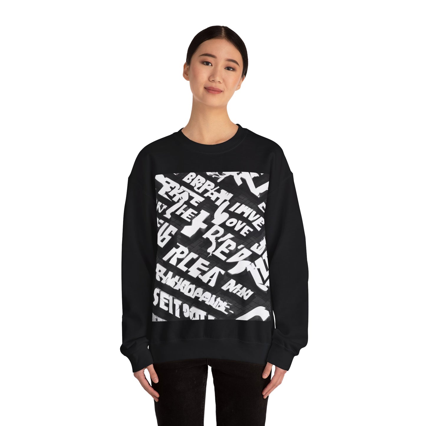 boostlete-pr-season-type-breathe-move-repeat-split-isometric-0017 — Unisex Heavy Blend Crewneck Sweatshirt (Gildan)