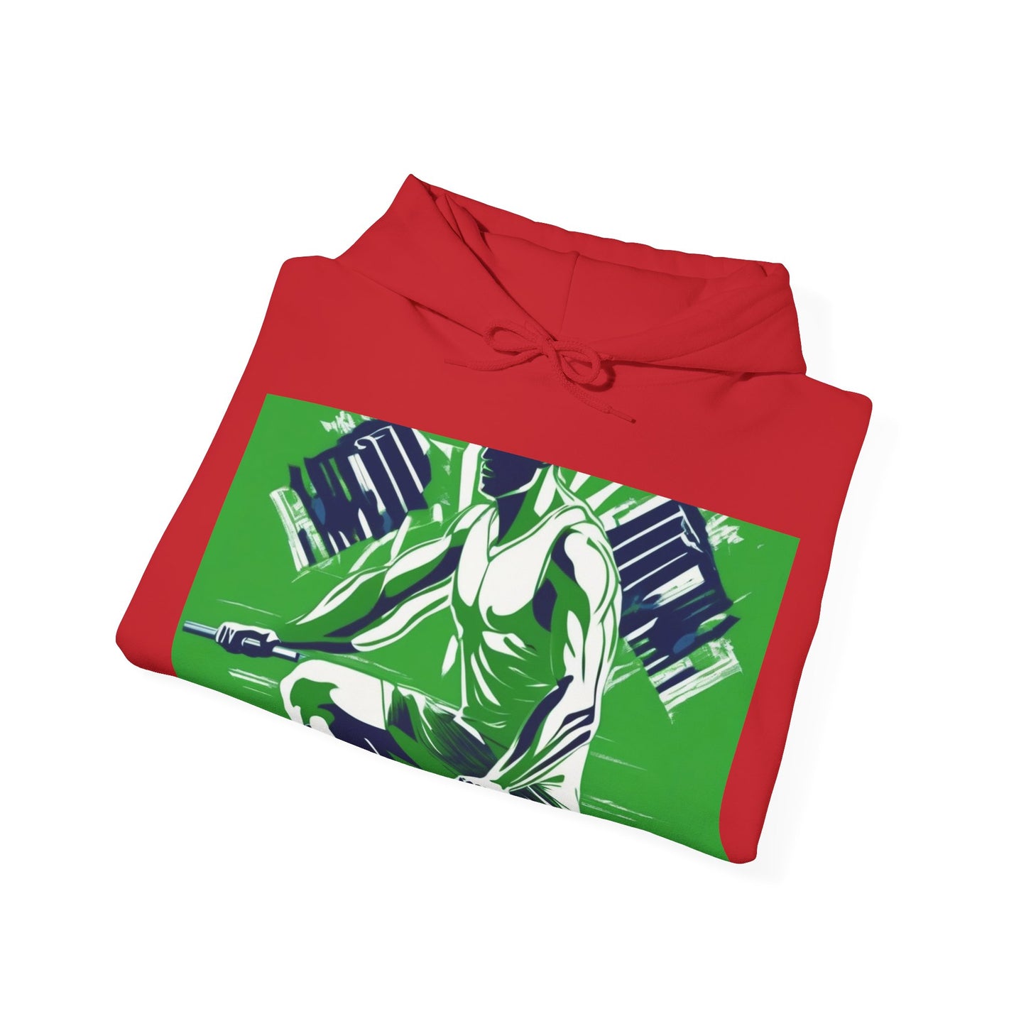 boostlete-am-crew-scene-rower-grainy-bold-0172 — Unisex Heavy Blend Hooded Sweatshirt (Gildan)